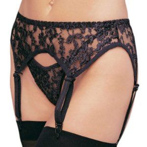 Black Garterbelt With Thong
